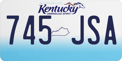 KY license plate 745JSA