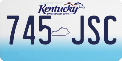 KY license plate 745JSC