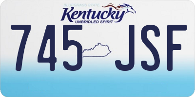 KY license plate 745JSF