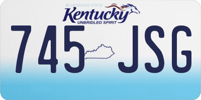 KY license plate 745JSG