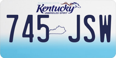 KY license plate 745JSW
