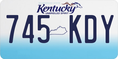 KY license plate 745KDY