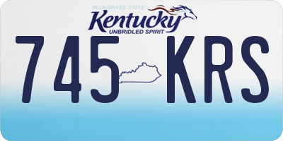 KY license plate 745KRS