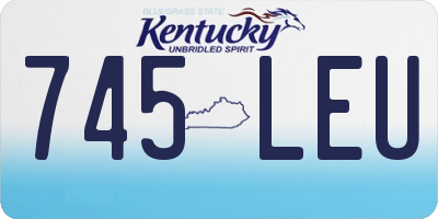 KY license plate 745LEU