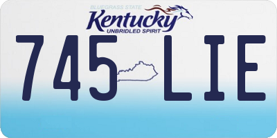 KY license plate 745LIE