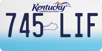 KY license plate 745LIF