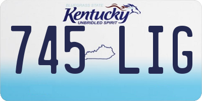 KY license plate 745LIG