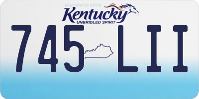 KY license plate 745LII