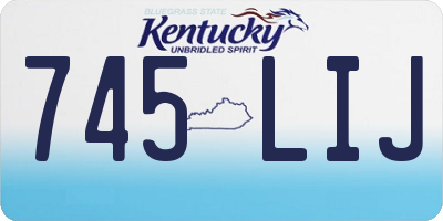 KY license plate 745LIJ