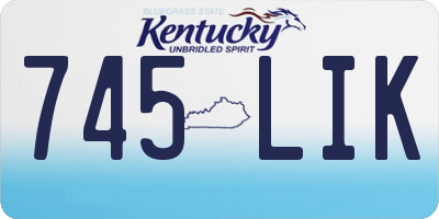 KY license plate 745LIK