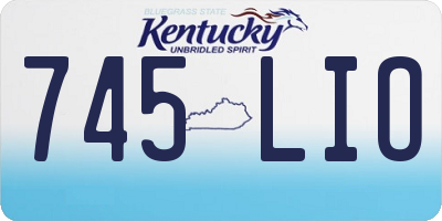 KY license plate 745LIO