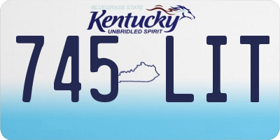 KY license plate 745LIT
