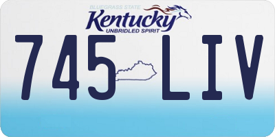 KY license plate 745LIV