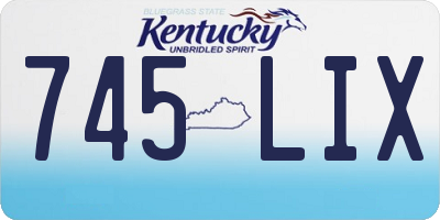 KY license plate 745LIX