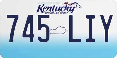KY license plate 745LIY