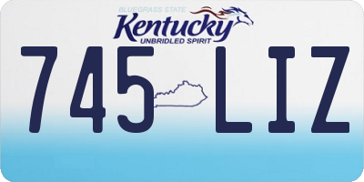 KY license plate 745LIZ