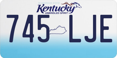 KY license plate 745LJE