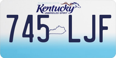 KY license plate 745LJF