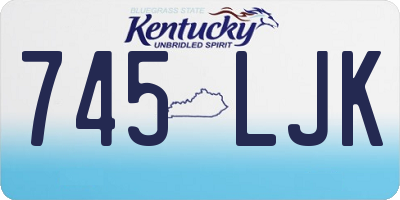 KY license plate 745LJK