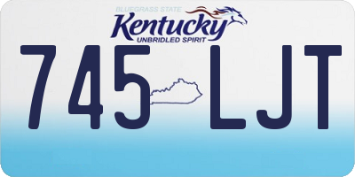 KY license plate 745LJT