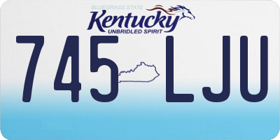 KY license plate 745LJU