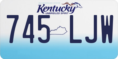 KY license plate 745LJW