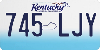 KY license plate 745LJY