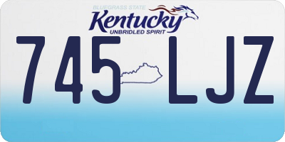KY license plate 745LJZ