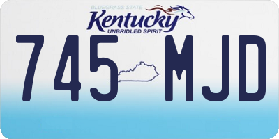 KY license plate 745MJD