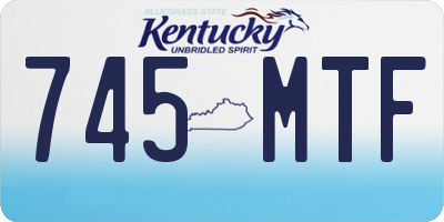 KY license plate 745MTF