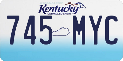 KY license plate 745MYC