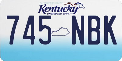 KY license plate 745NBK