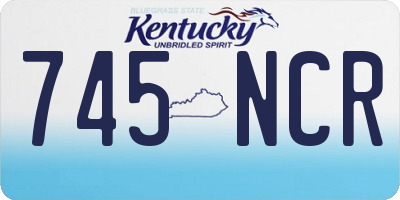 KY license plate 745NCR