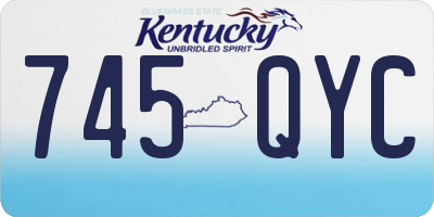 KY license plate 745QYC