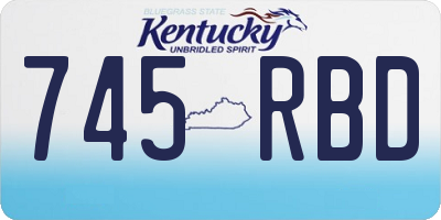 KY license plate 745RBD