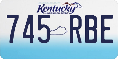 KY license plate 745RBE