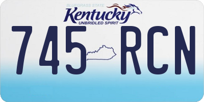 KY license plate 745RCN