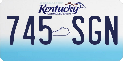 KY license plate 745SGN