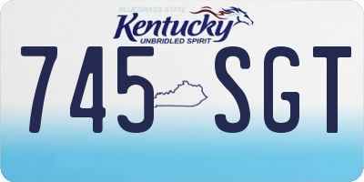 KY license plate 745SGT