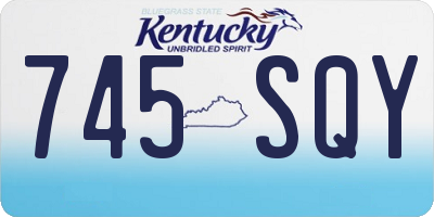 KY license plate 745SQY
