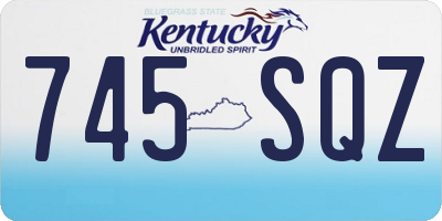 KY license plate 745SQZ