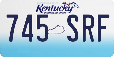 KY license plate 745SRF