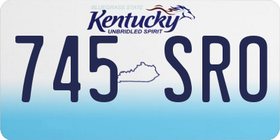 KY license plate 745SRO