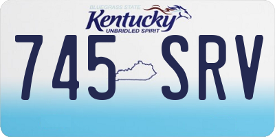 KY license plate 745SRV