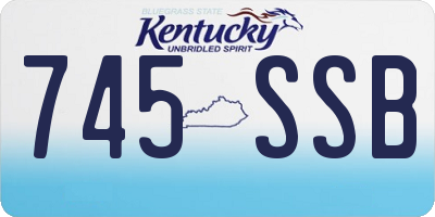 KY license plate 745SSB