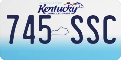 KY license plate 745SSC