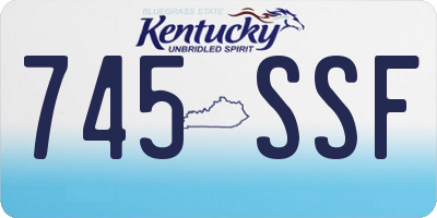 KY license plate 745SSF