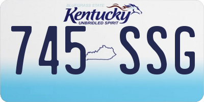 KY license plate 745SSG