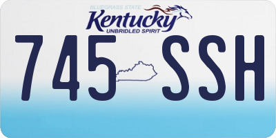 KY license plate 745SSH
