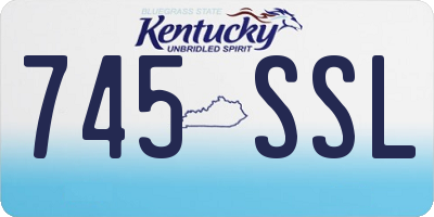 KY license plate 745SSL